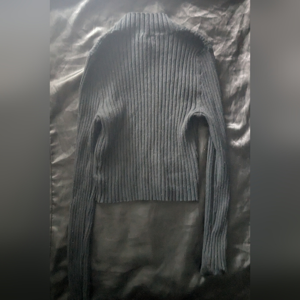 PacSun Charcoal Ribbed Turtleneck Sweater